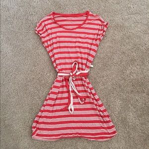 Red and White mini dress/ cover up