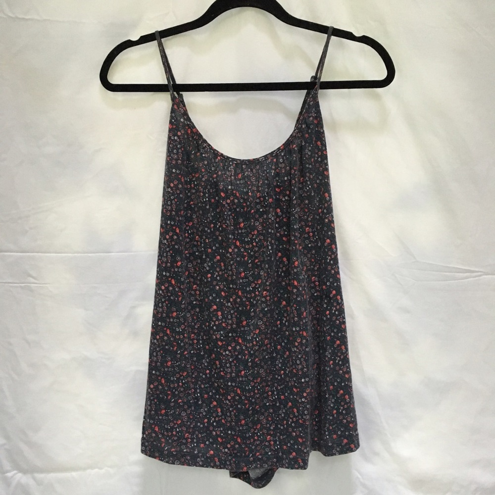 Cross-back Floral Tank Top