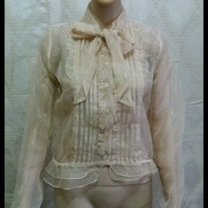 H&M sheer bow blouse NWOT H&M sheer bow blouse NWOT