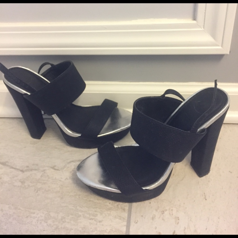 Platform Heels Black Heel by Misguided