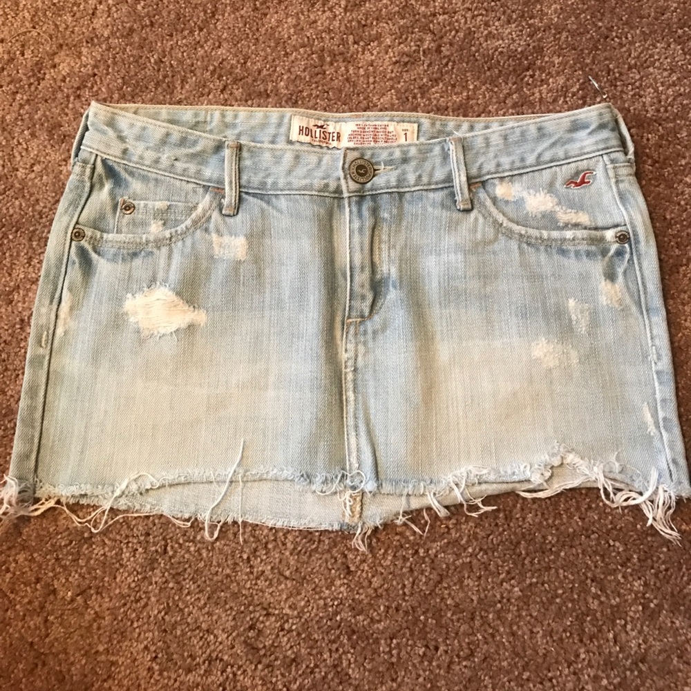 Hollister jean skirt