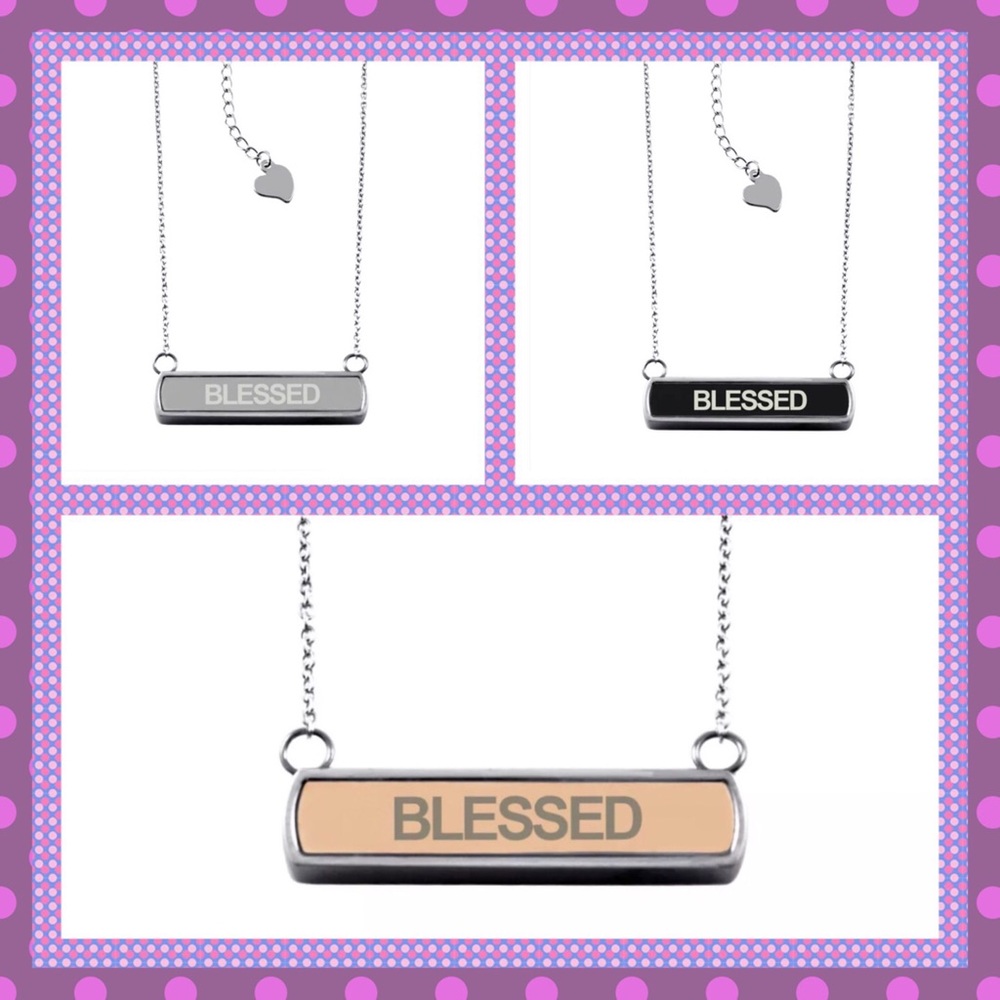 🎊Horizontal "BLESSED" Stainless Steel Necklace🎊