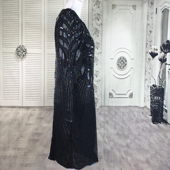 VTG Mark & John B2  Heavily Beaded Sequins S Dress - Picture 4 of 8