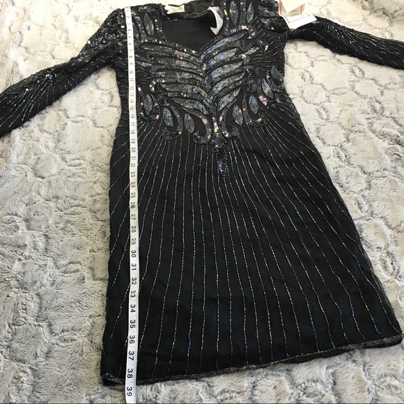 VTG Mark & John B2  Heavily Beaded Sequins S Dress - Picture 7 of 8