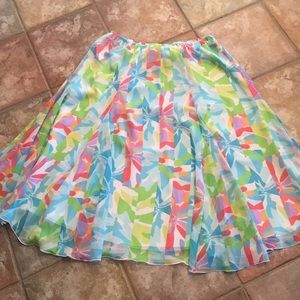 Watercolor flowy skirt