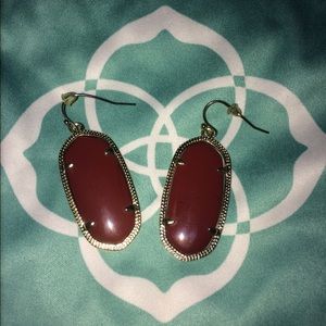 Maroon Jade Elle Kendra Scott Earrings!