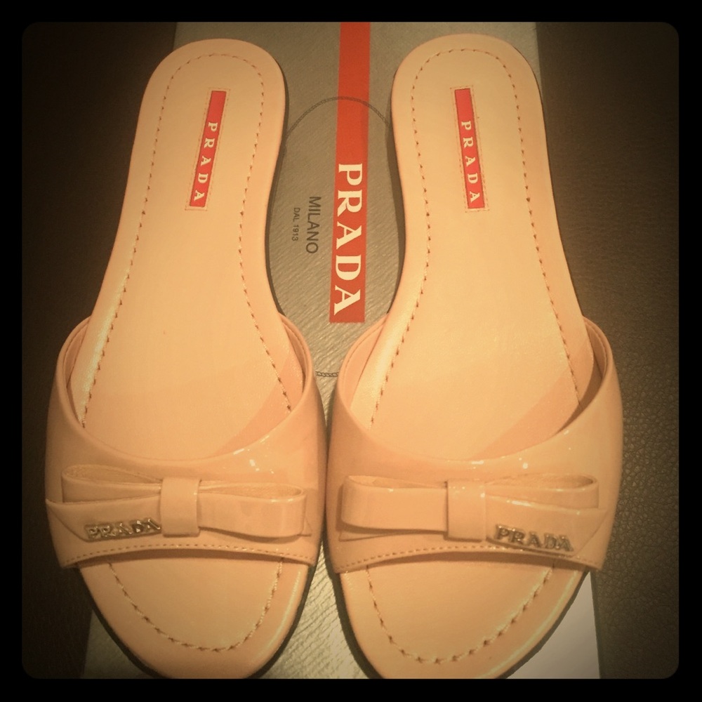 Prada Bow Slide Sandal