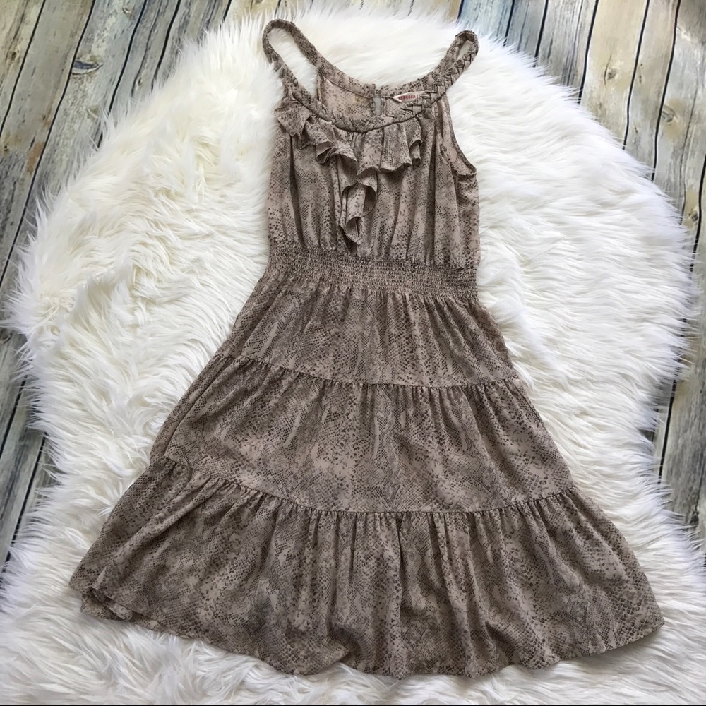 [Rebecca Taylor] Snake Skin Silk Flare Dress