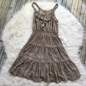 [Rebecca Taylor] Snake Skin Silk Flare Dress