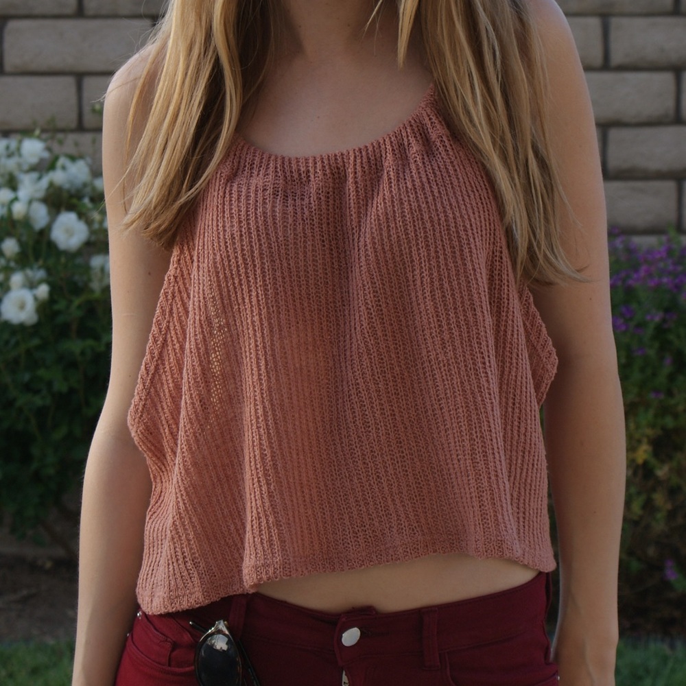 Hanger 221 Pink Spaghetti Strap Top Sz Small EUC