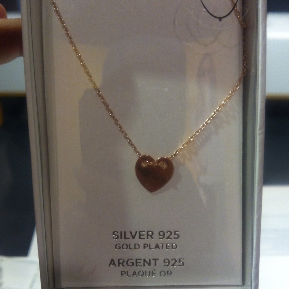 Rose Gold Plated Sterling Silver charm necklace