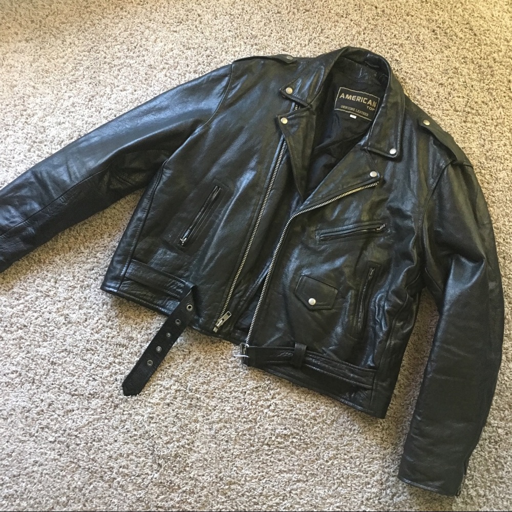 MENS LEATHER MOTORCYCLE JACKET