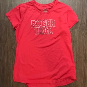Nike "Roger that" dri fit