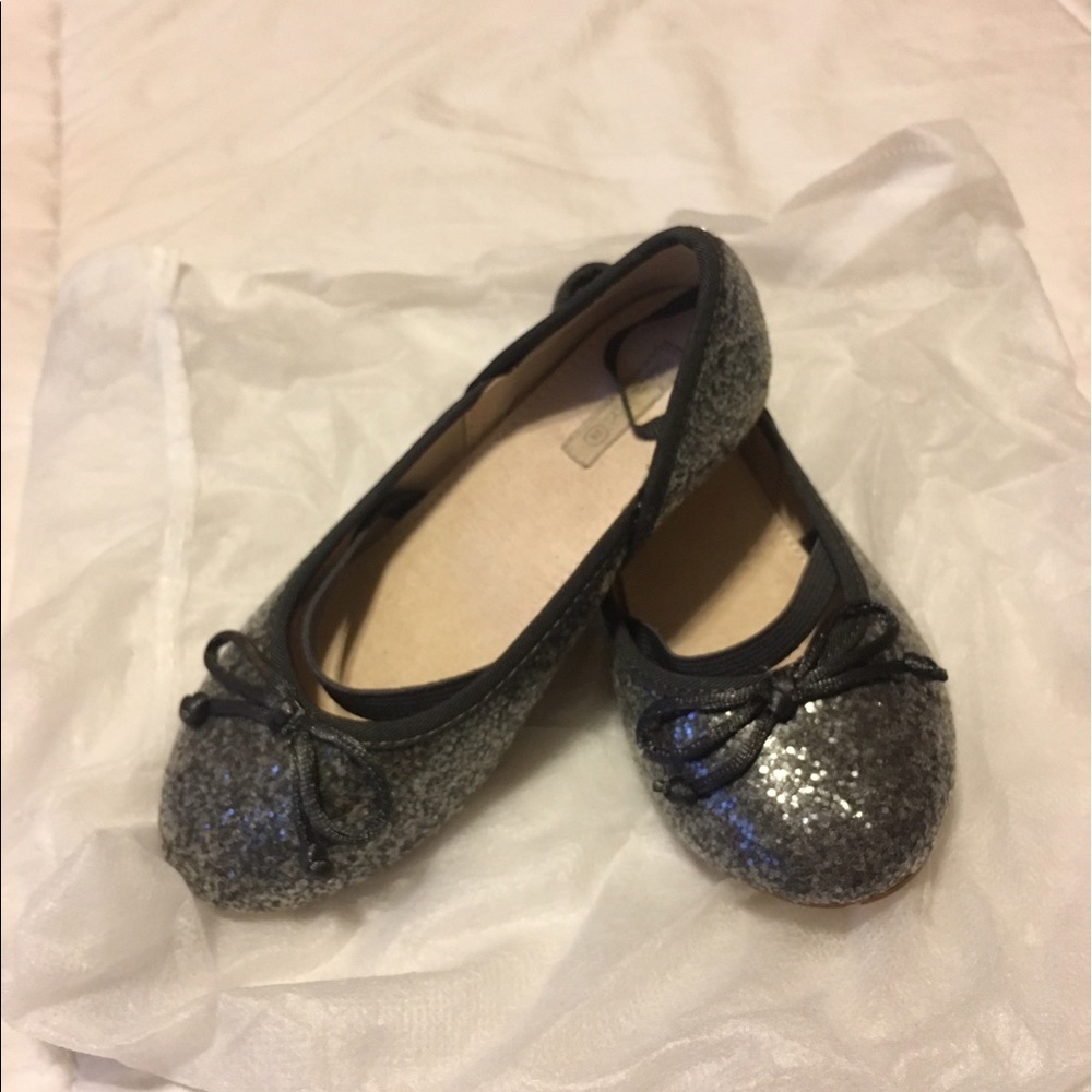 ZARA GIRLS GLITTER BALLET FLAT SIZE 9