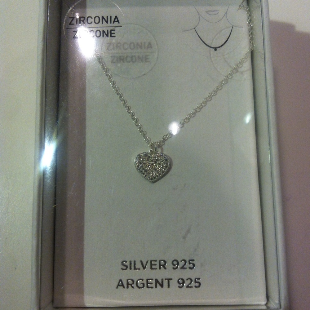 CZ Studded Sterling Silver Necklace