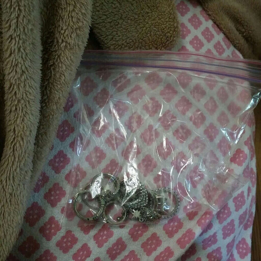 Sterling silver rings bag of 8 rings size 9