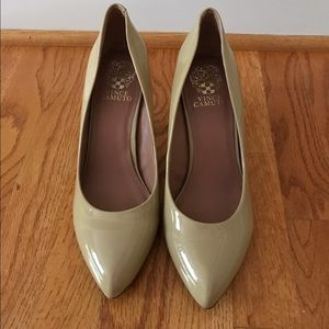 LAST CHANCE! Vince Camuto Leather Patent Nude Heel