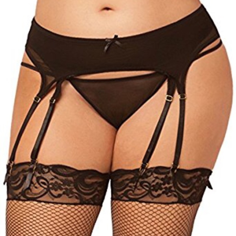 Mesh Queen Size Garter Belt