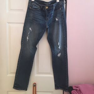 Distressed jeans