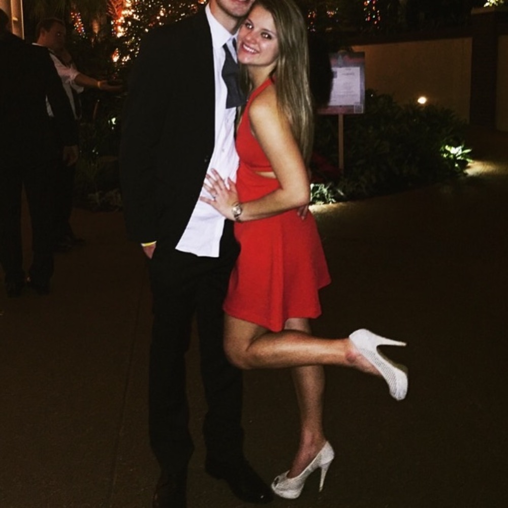 Red Cutout Flowy Dress