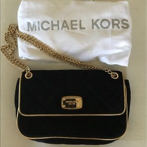 Michael Kors black and gold purse