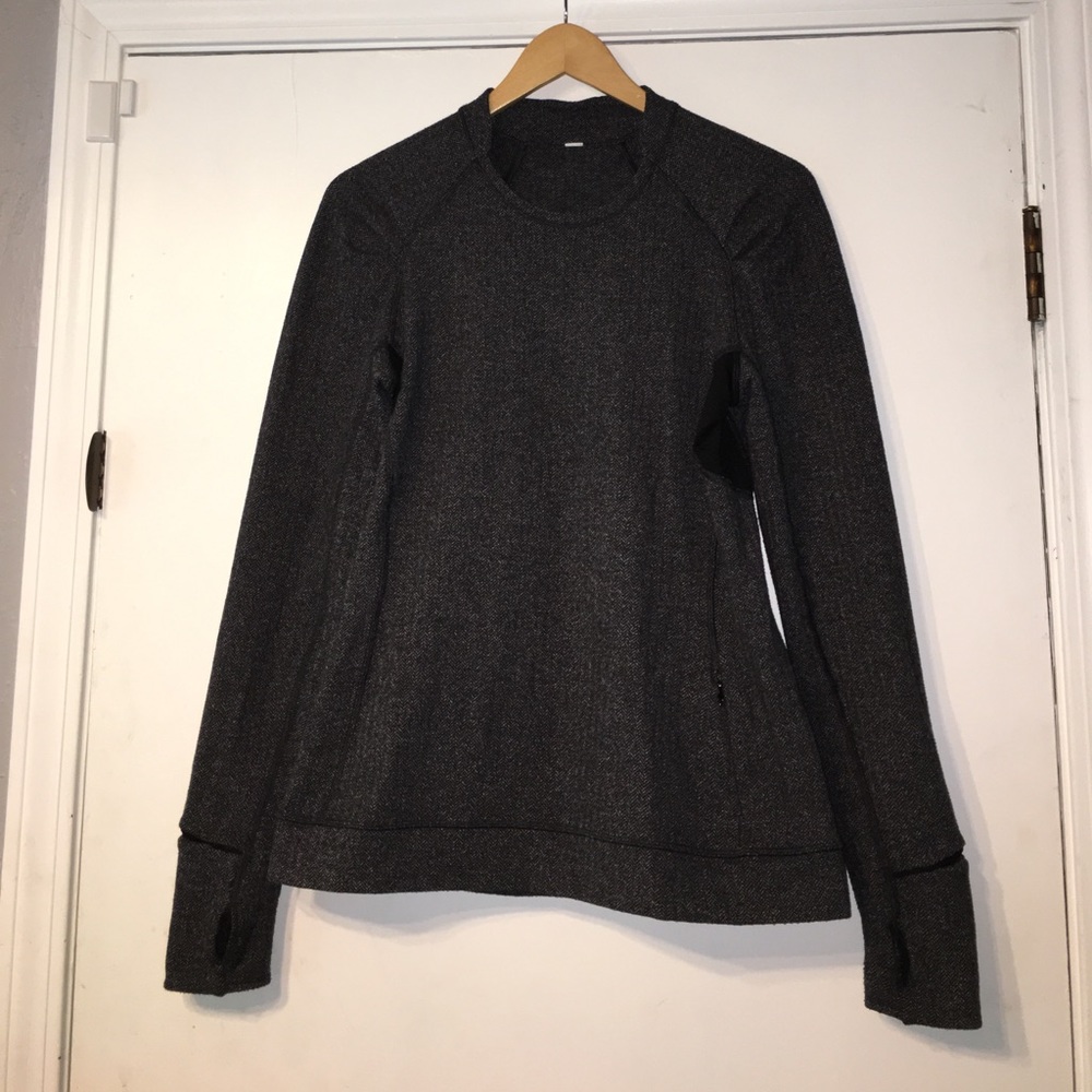 Lulu Lemon Grey/Black Running Sweatshirt