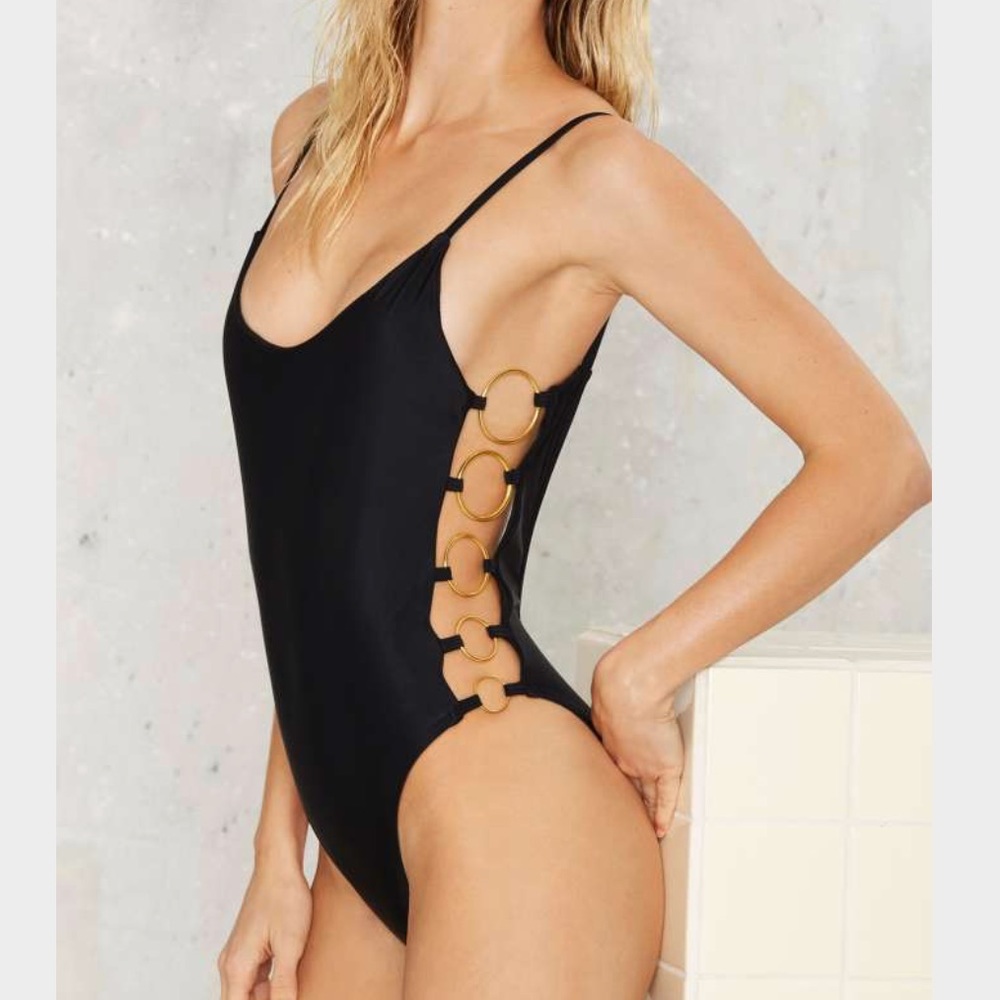 Nasty Gal Ring True Cutout Swimsuit