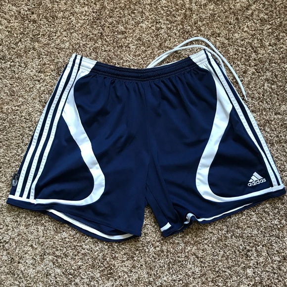 Adidas Pants - Navy adidas soccer running shorts