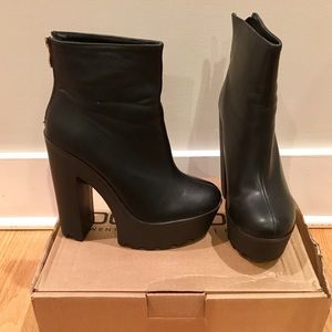 Platform booties. 6.5
