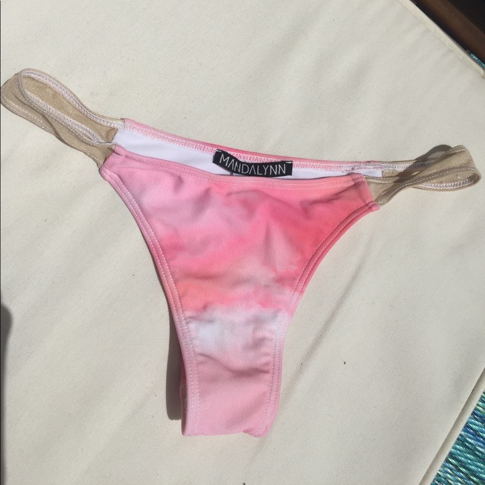 Mandalynn cheeky coral tie dye bikini bottoms!