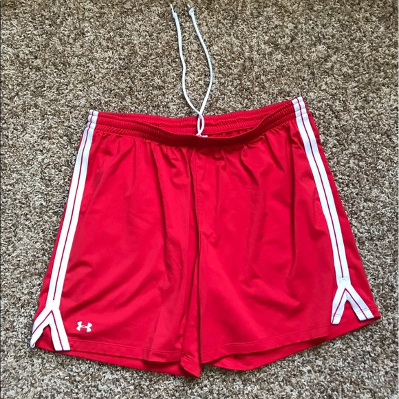 Under Armour Pants - Red under armour soccer running shorts