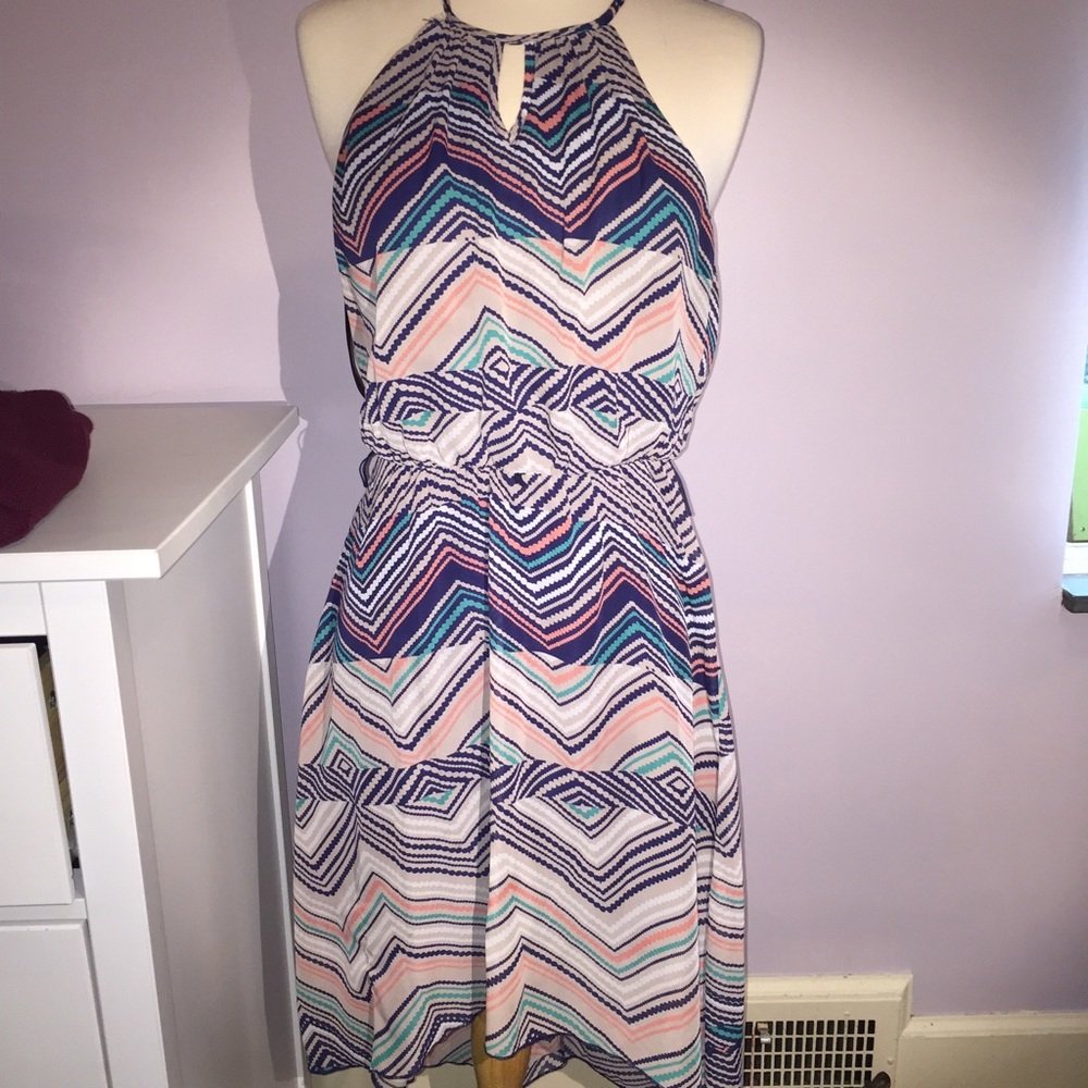 Patterned high low dress