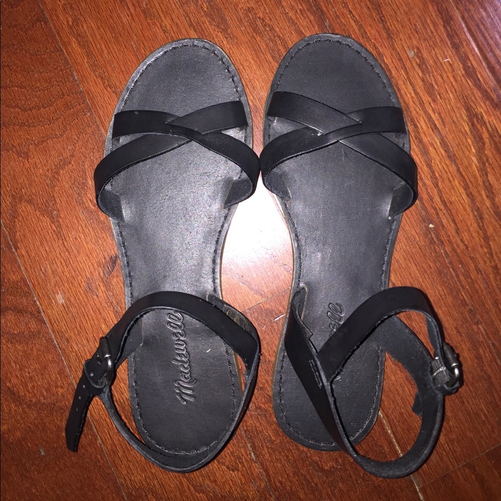 NEVER WORN- Black Strappy Sandals