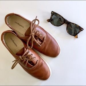 Cognac Vegan Leather Sneakers