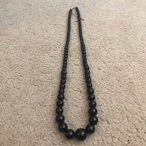 Black Bead Necklace
