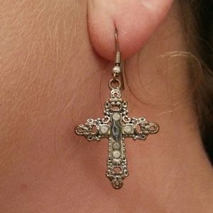 Lucky Brand cross earrings