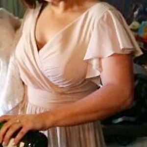 W Too size 12 nude bridesmaids dress
