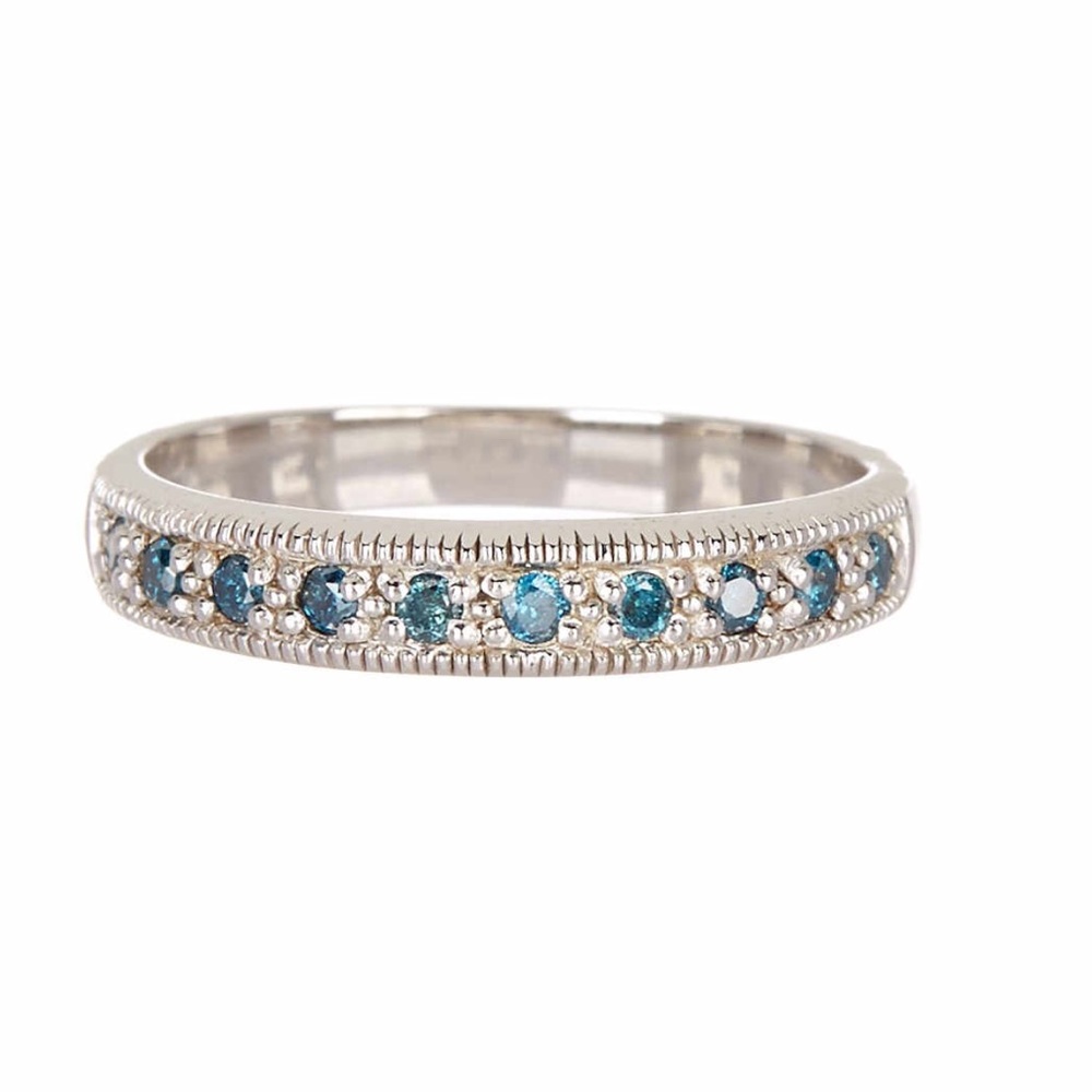 Blue diamond band 0.25ctw