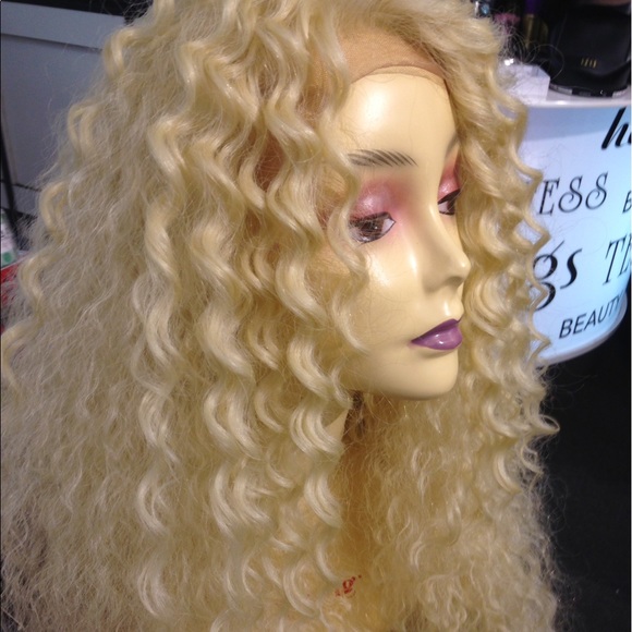 Blonde wig sale Long curly 613 color thick New Wig main image 4