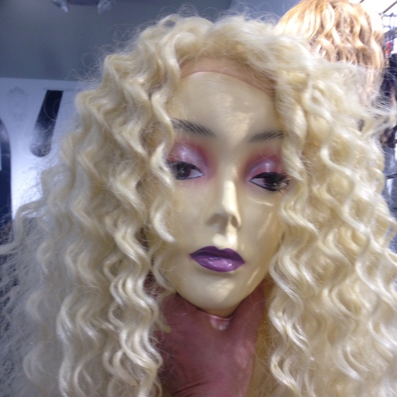 Blonde wig sale Long curly 613 color thick New Wig main image 6