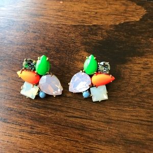 J. Crew multi-colored stone earrings