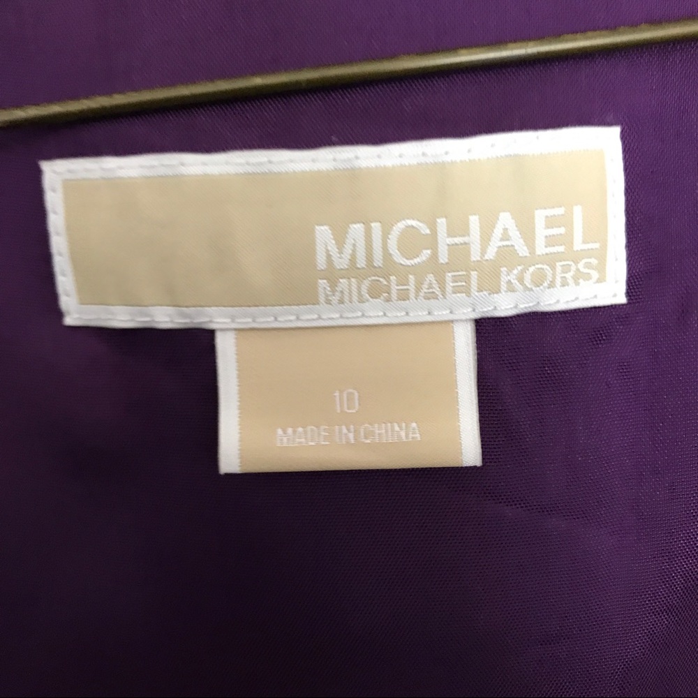 Michael Kors Pleated Tunic Dress | Purple | Petite M - Picture 5 of 7