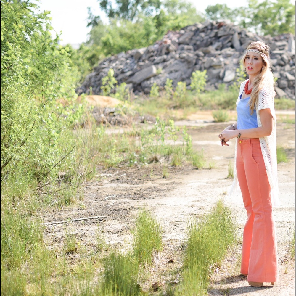 Tory Burch High Rise Bellbottoms