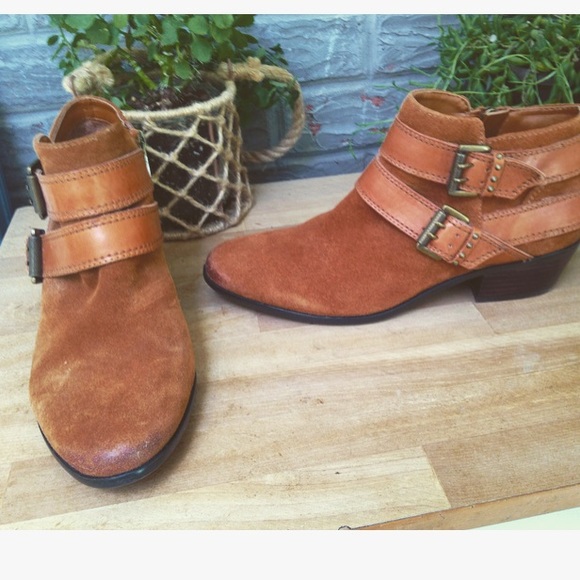 NEW free people ankle boot strappy suede leather 8 - Picture 2 of 5