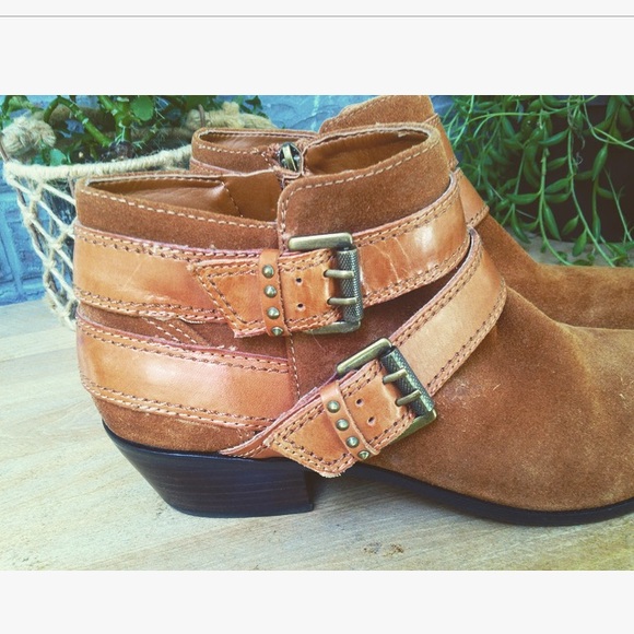 NEW free people ankle boot strappy suede leather 8 - Picture 3 of 5