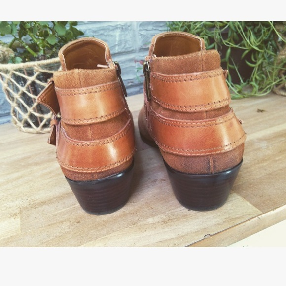 NEW free people ankle boot strappy suede leather 8 - Picture 4 of 5