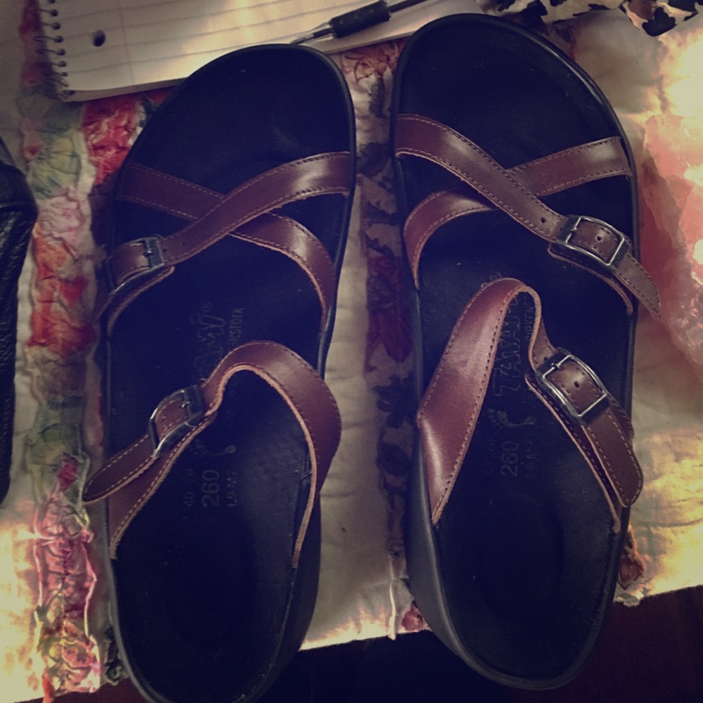 Birkenstocks Tatami Black&Brown Leather New!!