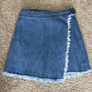 Denim Wrap Skirt