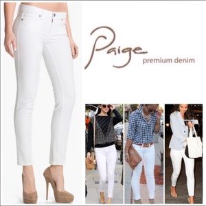 Paige super skinny white denim