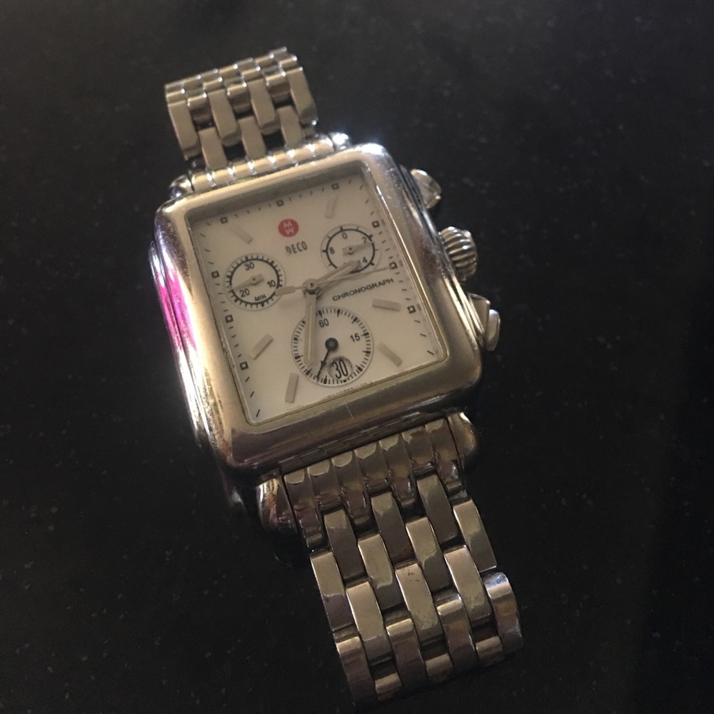 AUTHENTIC Michele Watch with Mother of Pearl face